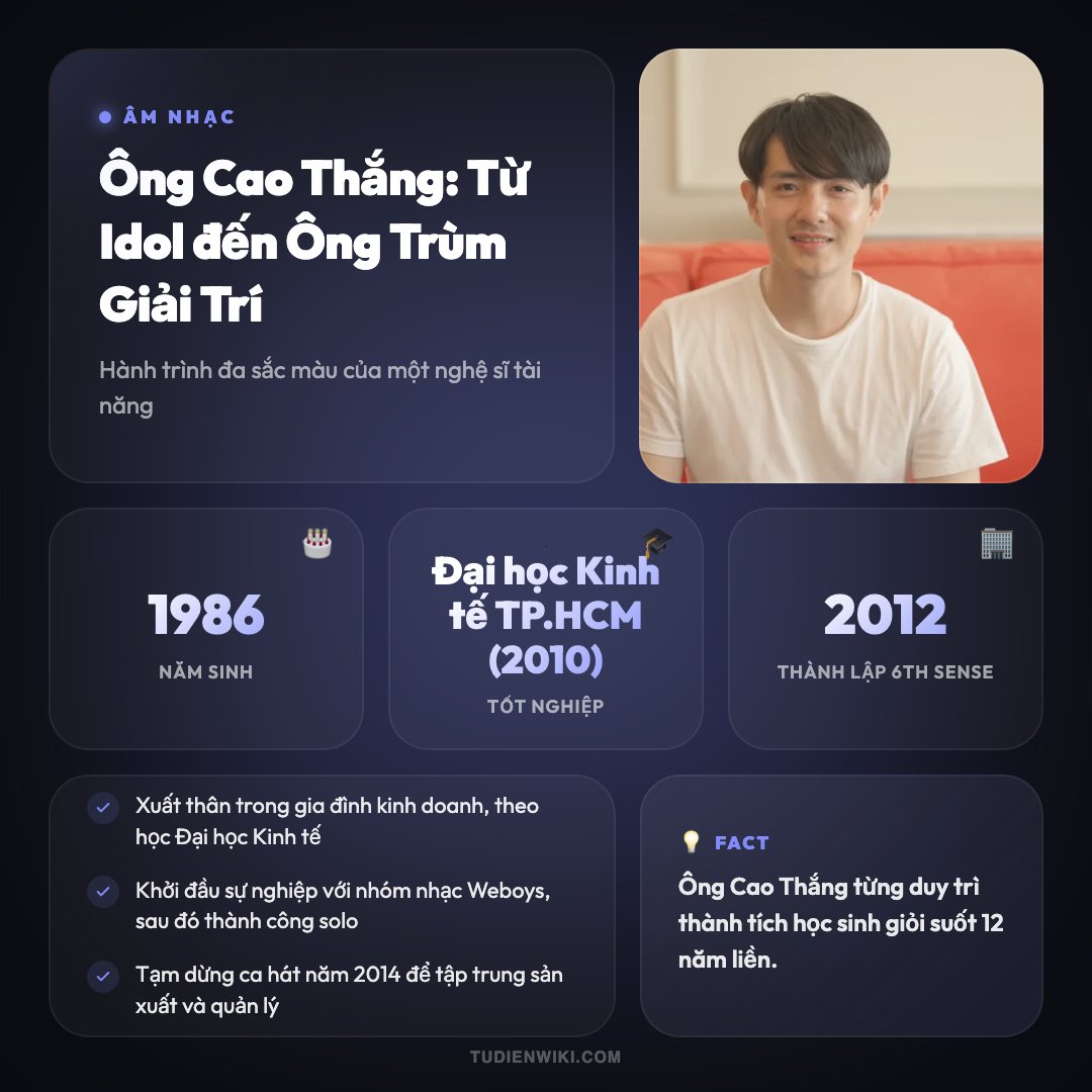 Infographic: Ông Cao Thắng