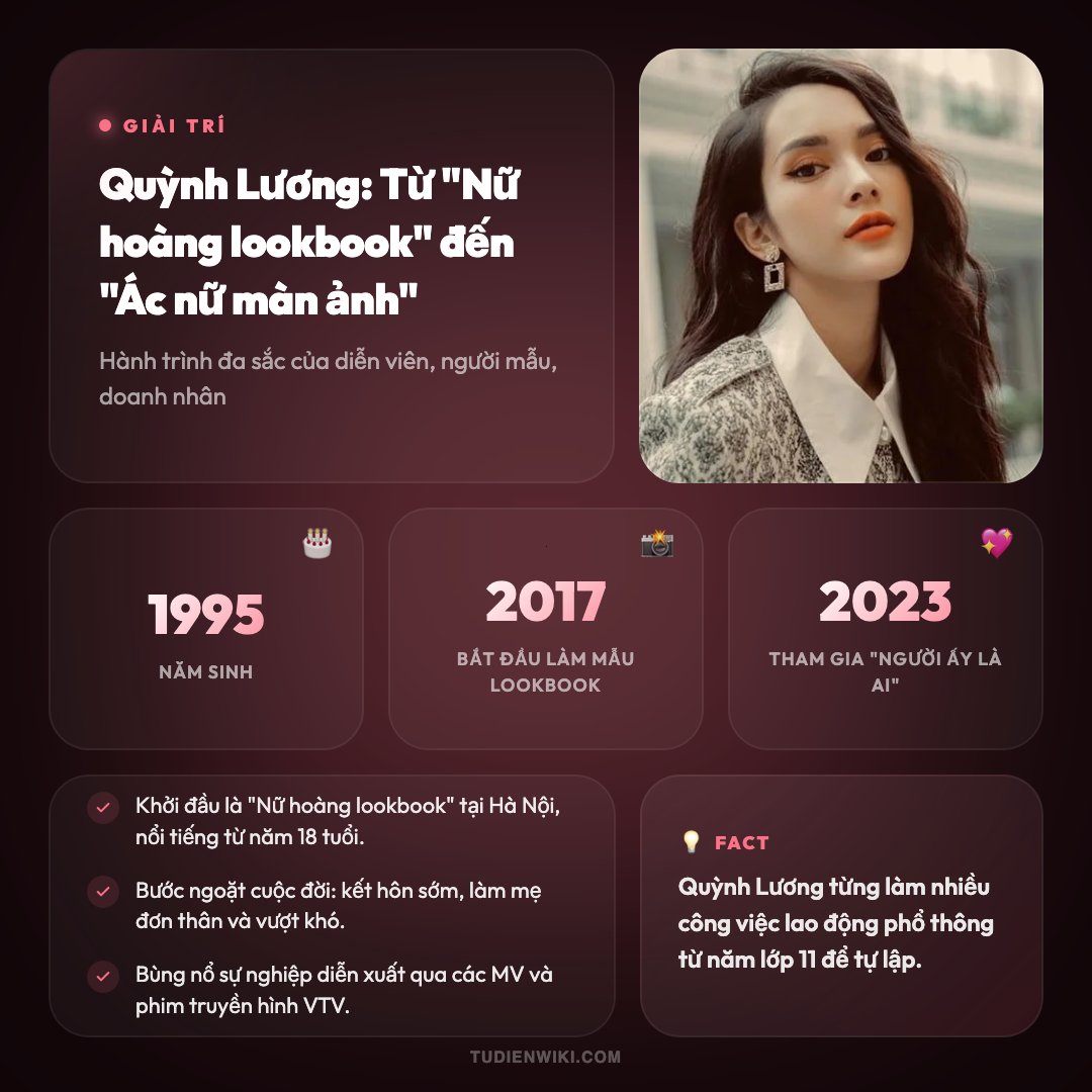 Infographic: Quỳnh Lương (diễn viên)
