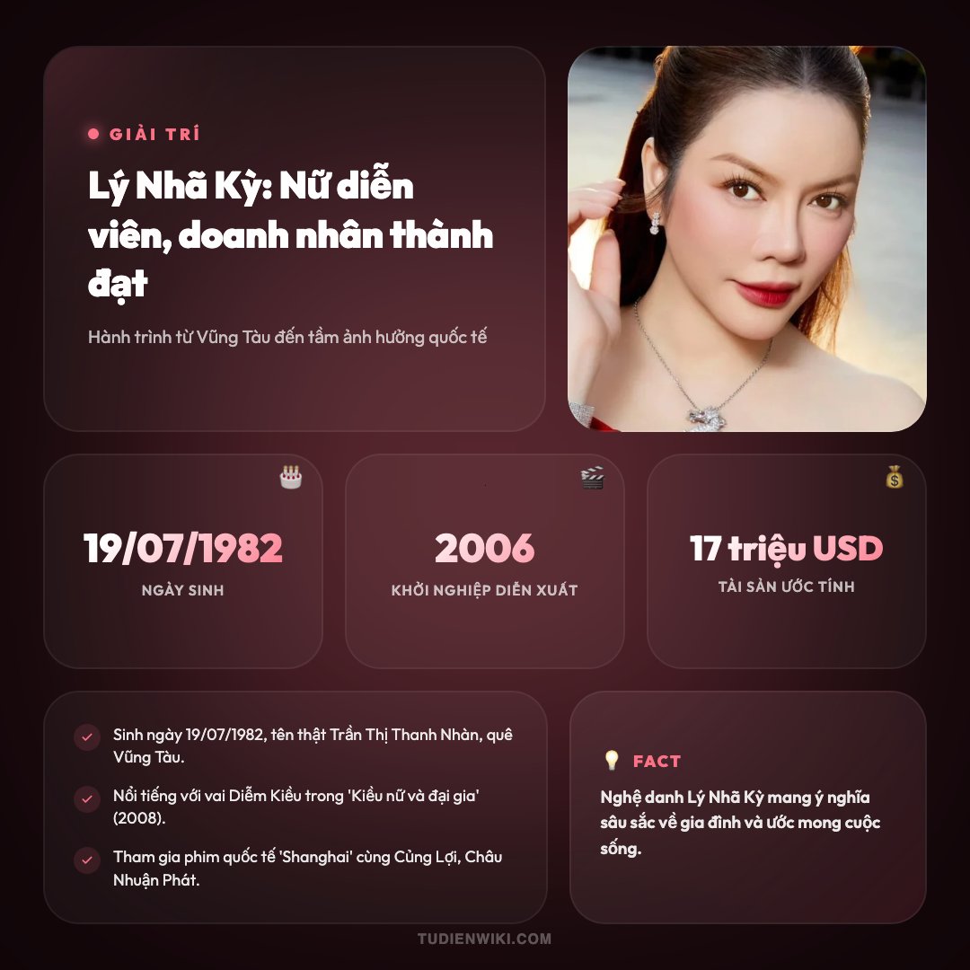Lý Nhã Kỳ 1 Infographic: Lý Nhã Kỳ